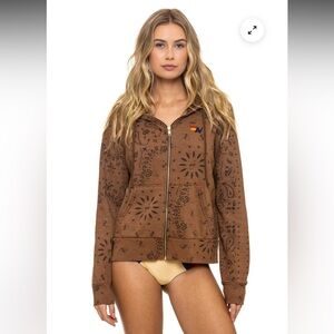 NWT Aviator Nation bandana zip hoodie